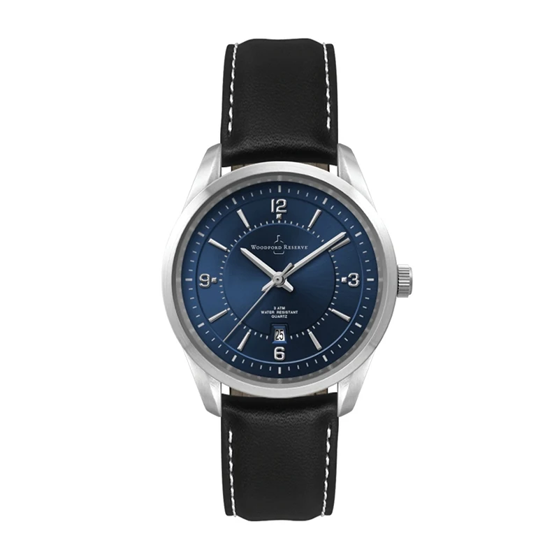 WC5117 33MM METAL SILVER CASE, 3 HAND MVMT, BLUE DIAL, DTE DISPLAY, LEATHER STRAP, FLATM MINERAL CRYSTAL, 1