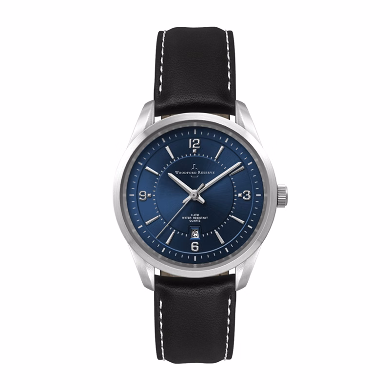 WC5117 33MM  METAL SILVER CASE, 3 HAND MVMT, BLUE DIAL, DTE DISPLAY, LEATHER STRAP, FLATM MINERAL CRYSTAL,