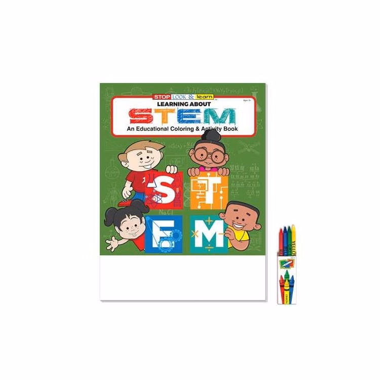 Learning About STEM Coloring Book with Crayons