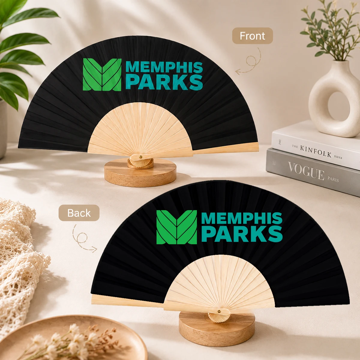 Eco-Bamboo Hand Fan (Double-Sided Print) 1
