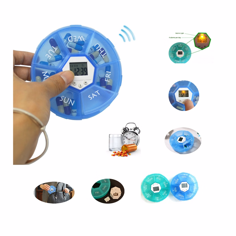 Weekly Pill Dispenser with Alarm