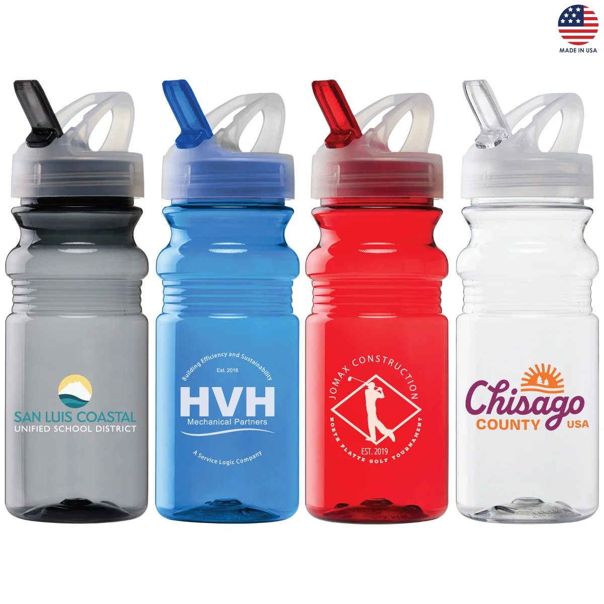 ON SALE! Concord 20 oz. PET Bike Bottle w/Flip Spout Lid 1