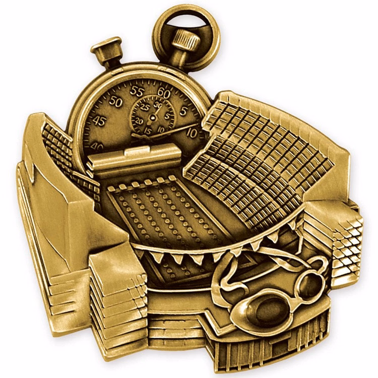 Swimming Stadium Medallion (2-1/2")