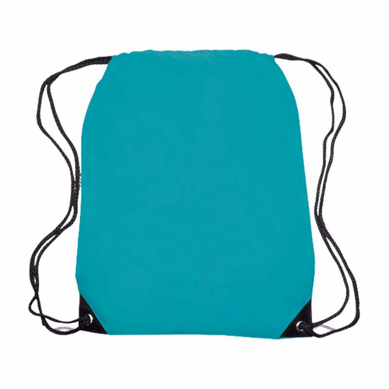 Drawstring Bag With Black Corner