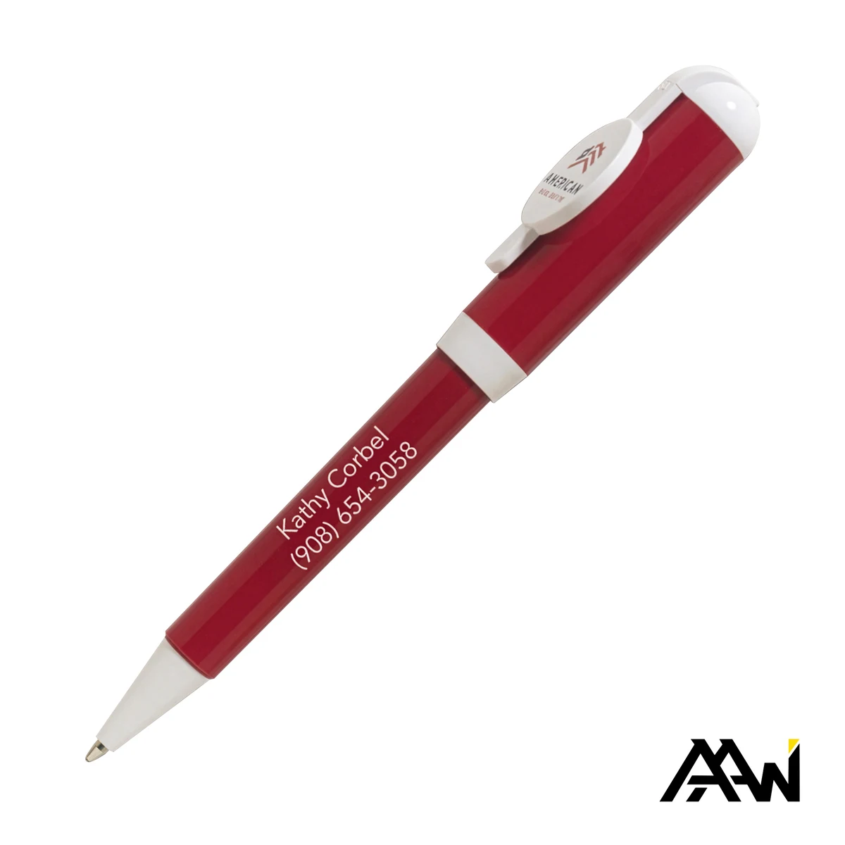 Jumbo VividPrint™ Billboard Twist Pen - White Accent 1