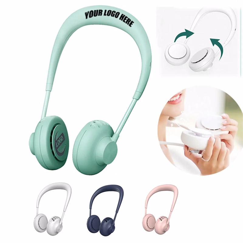 3 Wind Speed USB Rechargeable Leafless Hanging Neck Fan
