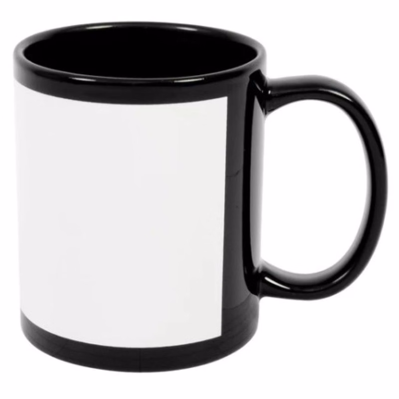 White Patch Full Color 11 oz. Black Mug