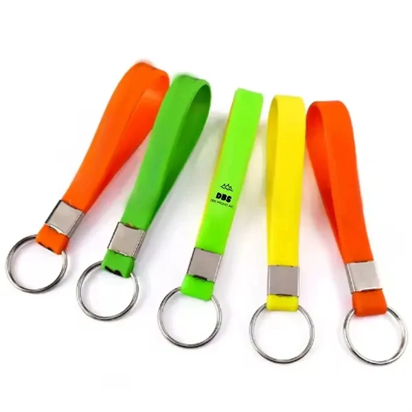 Keychain with Silicone Strap and Imprinted Logo 1