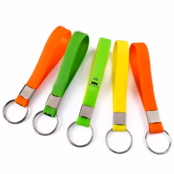 Keychain with Silicone Strap and Imprinted Logo