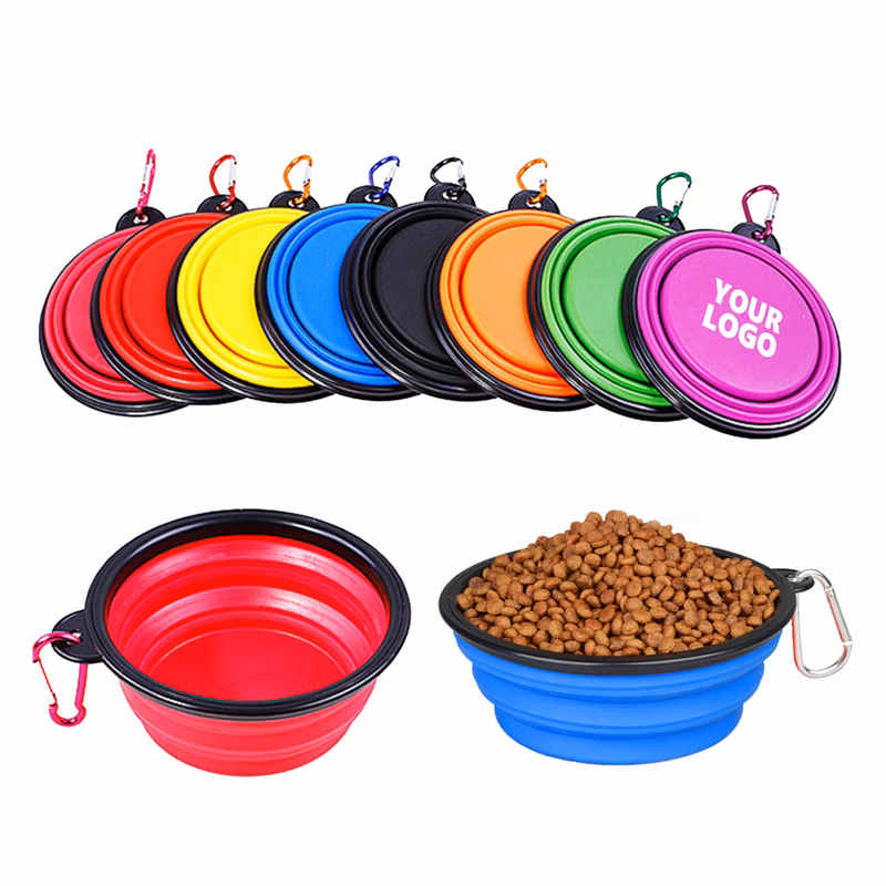 12 OZ Folding Dog Bowls with Carabiner