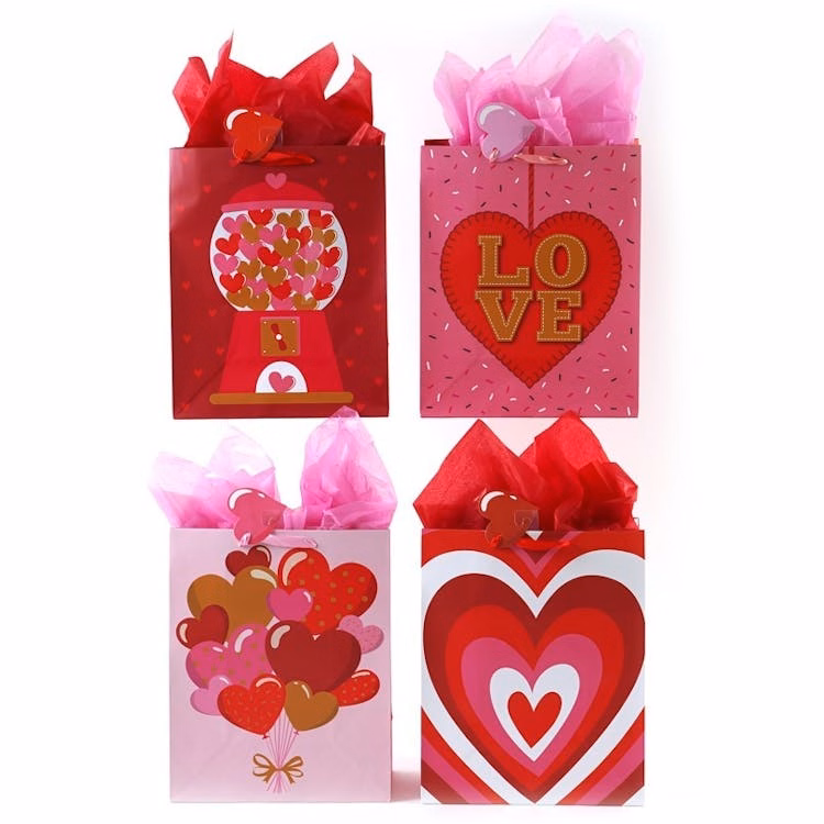 XL Valentine Gift Bags - Happy Hearts 4 Designs