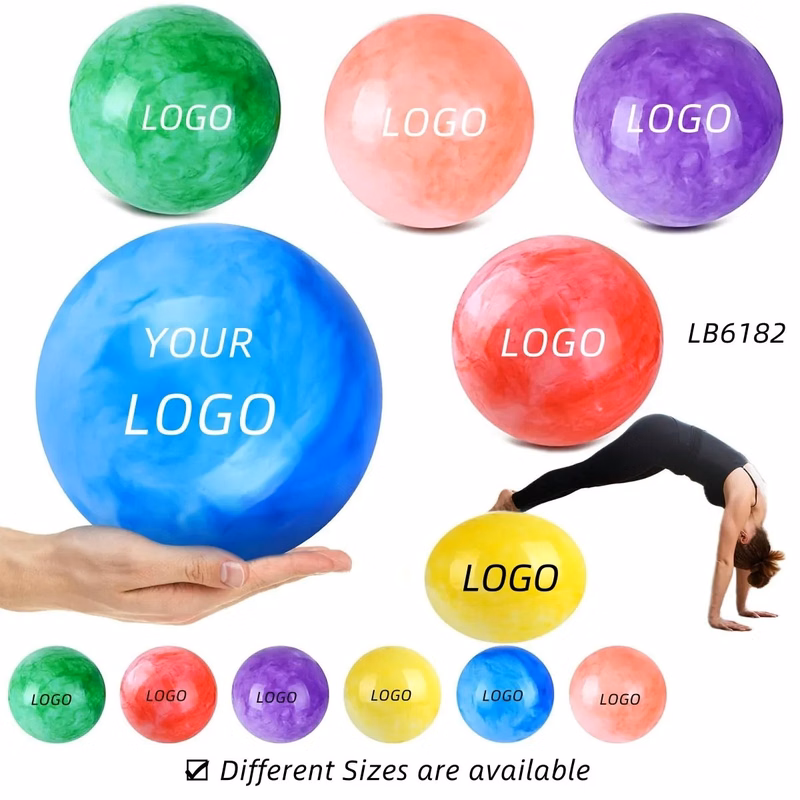 Inflatable Yoga Marbleized Bouncy Balls for Kids Outdoor Fun
