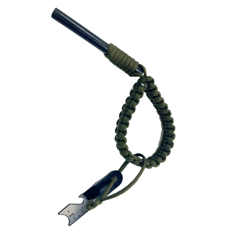 Camping Survival Magnesium Flint Stone Fire Starter with Paracord Lanyard 1