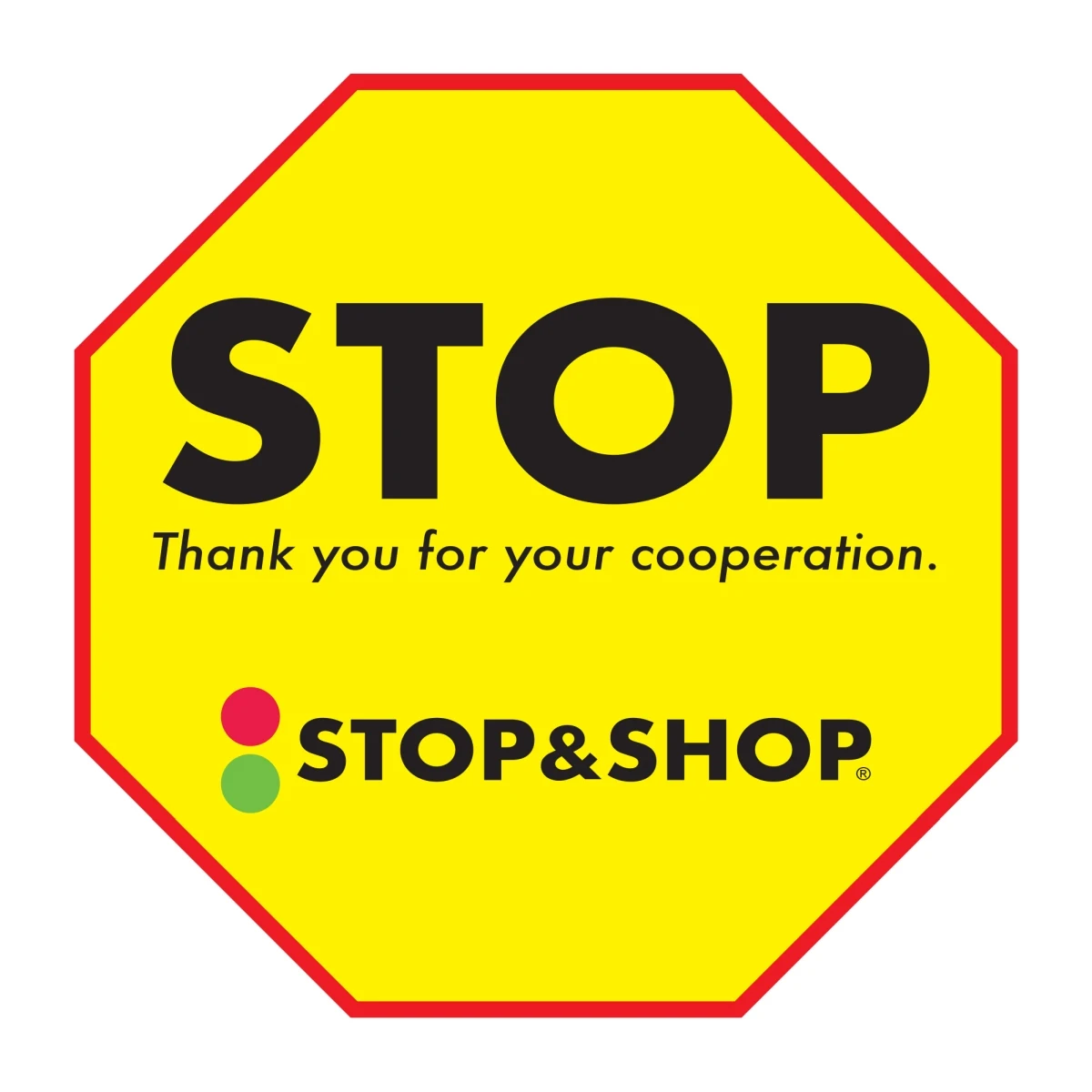 Removable Floor Decal (8x8 Stop sign) 1
