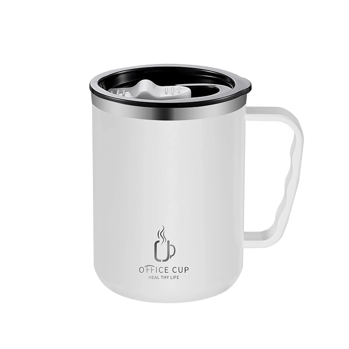 17 Oz. Stainless Steel Coffee Mug With Handle 1