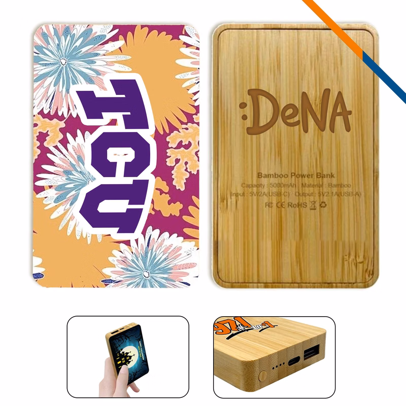 Vipow Bamboo Power Bank - 5000mAh