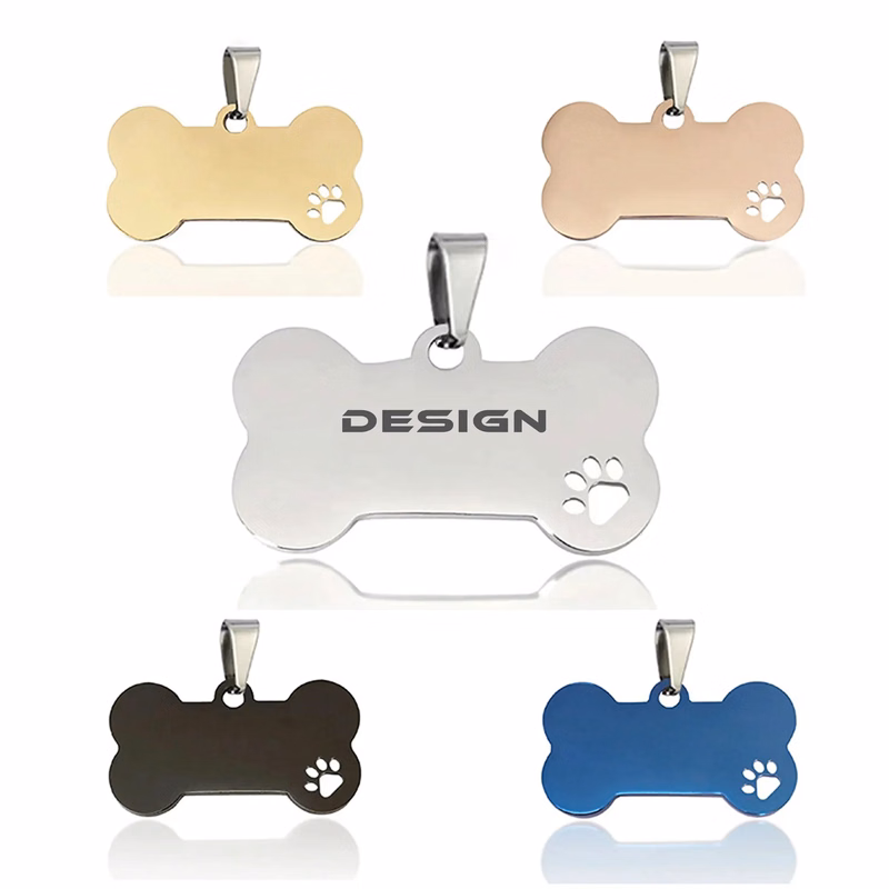 Bone Shape Pet ID Name Tag