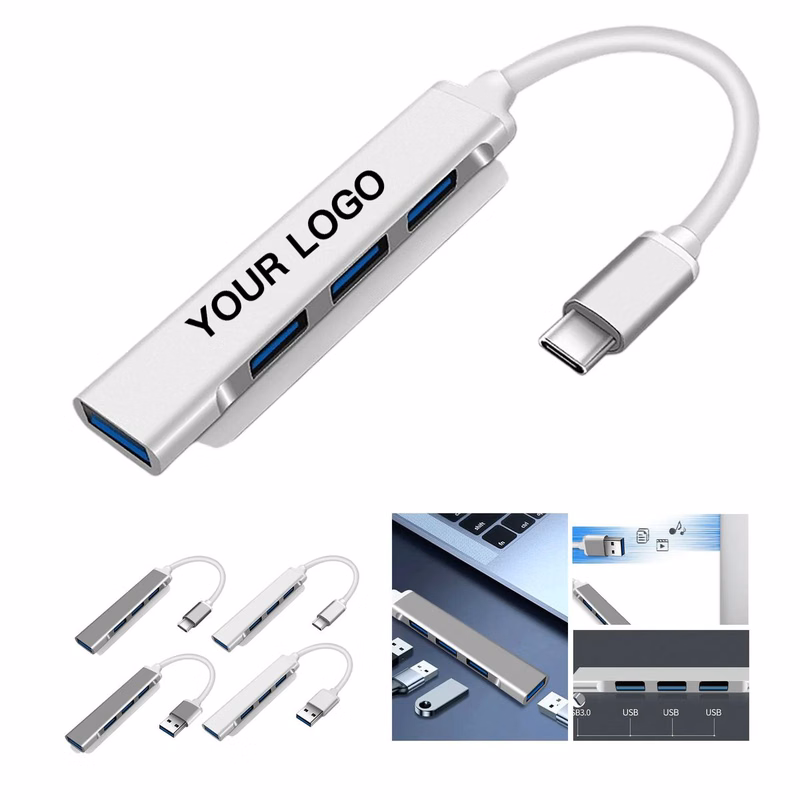 USB 2.0 Hub Adapter for Keyboard, Mouse, and Flash Drives