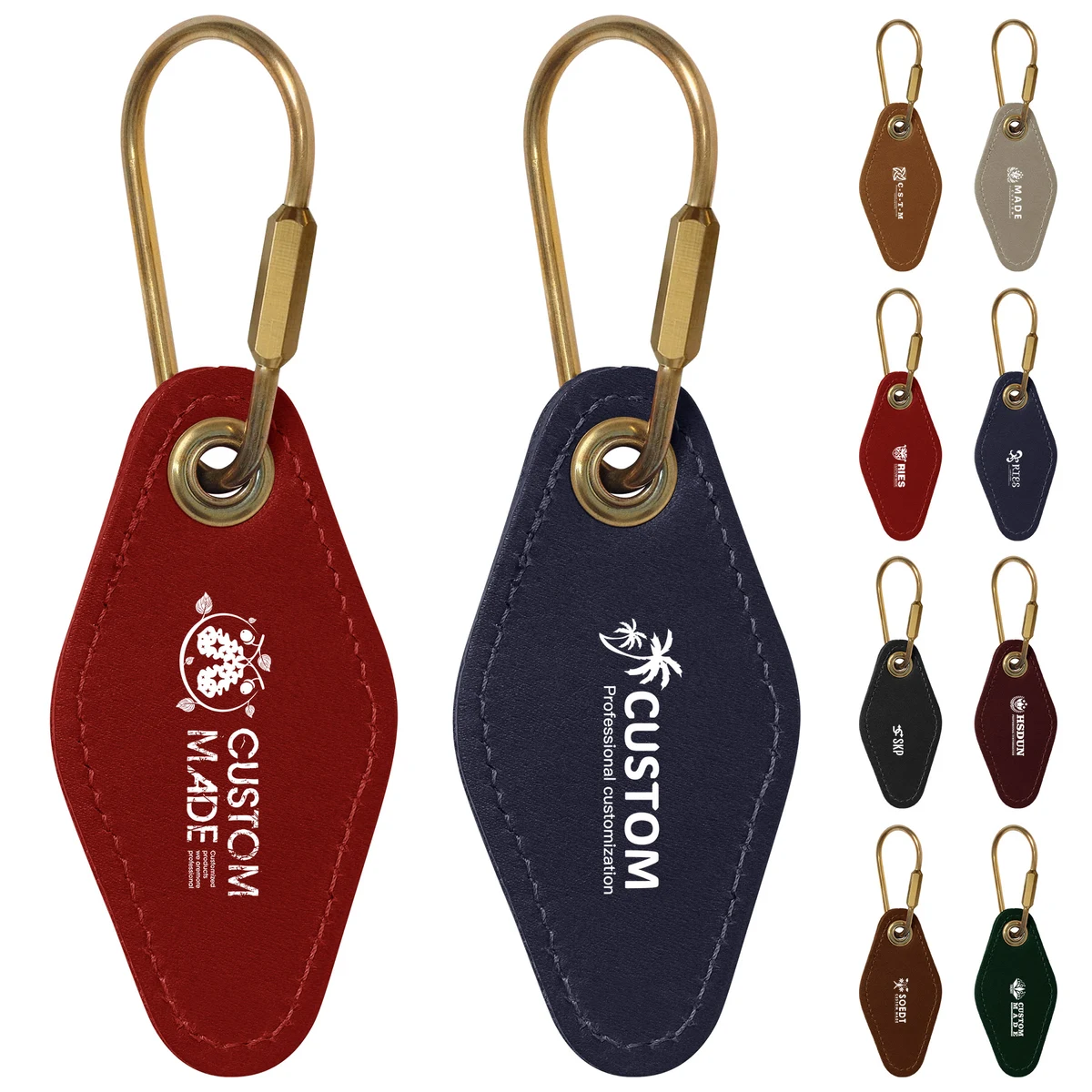 Vintage PU Leather Hotel Keychain Motel Key Tag 1