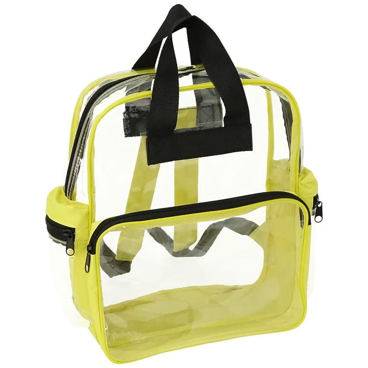 15" Clear Backpacks - Yellow Trim 1