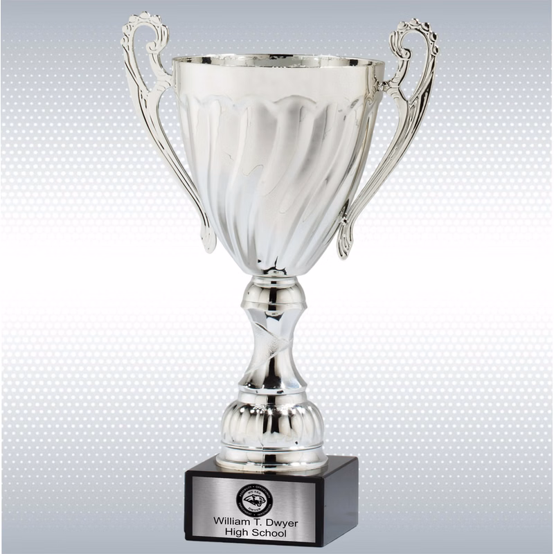 Silver Metal Cup w/Plastic Stem & Marble Base
