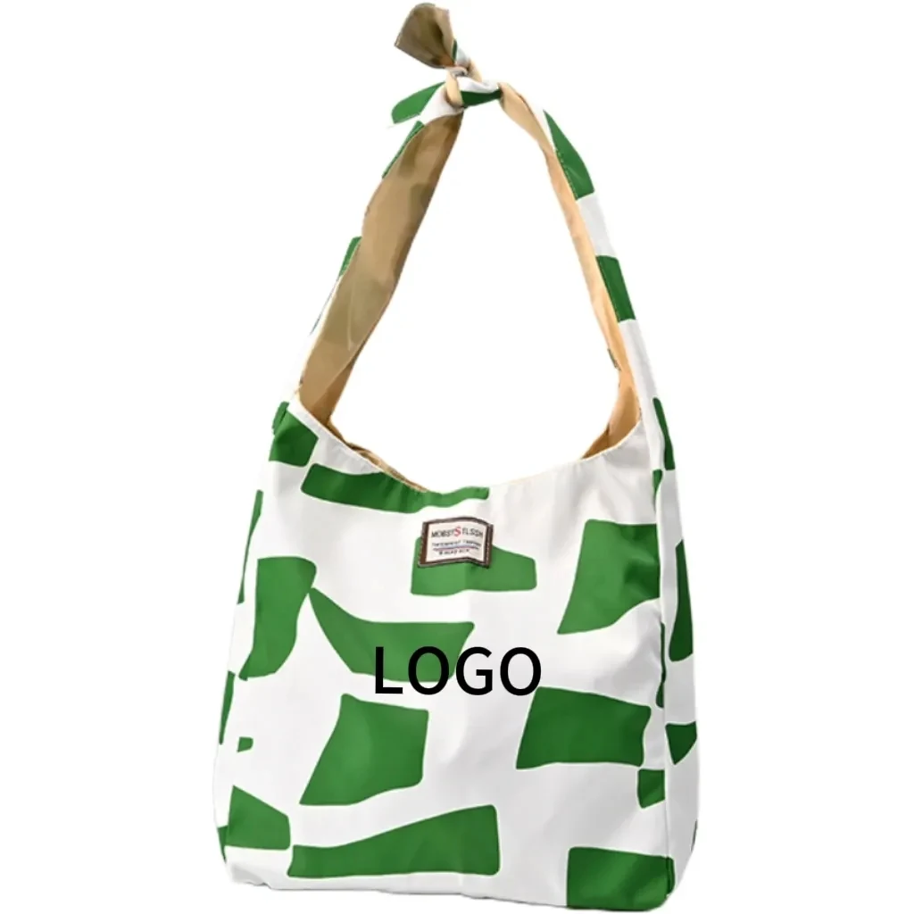 13.4 inch shoulder knotted canvas bag 1