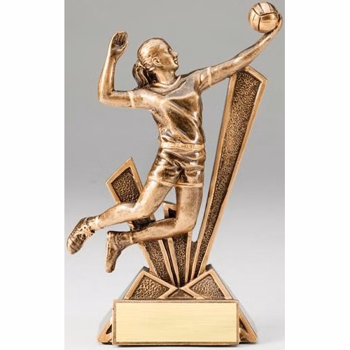 Volleyball Female Checkmate Resin Sculpture