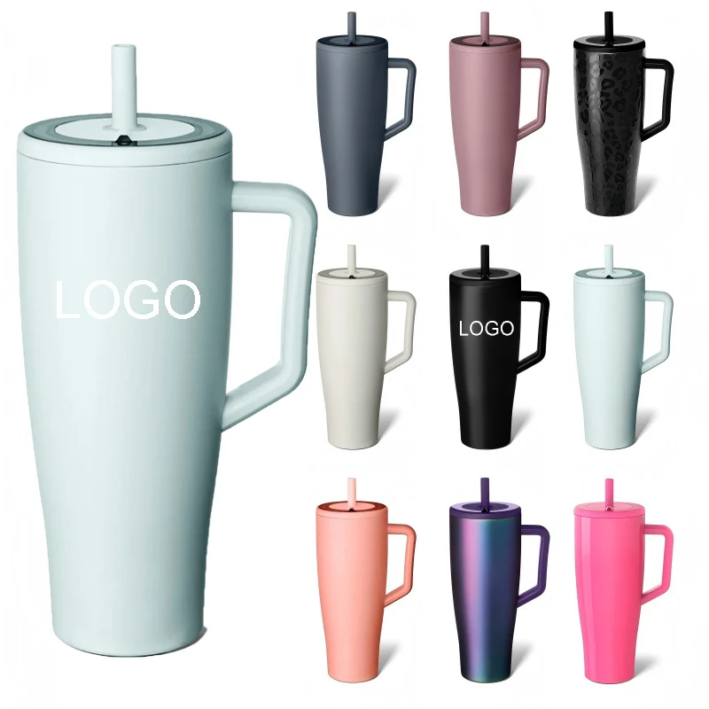 40 oz Leakproof Stainless Steel Tumbler W/ Lid & Straw 1