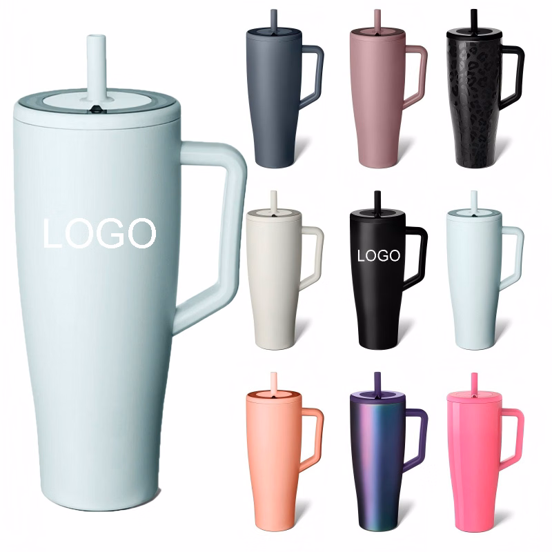 40 oz Leakproof Stainless Steel Tumbler W/ Lid & Straw