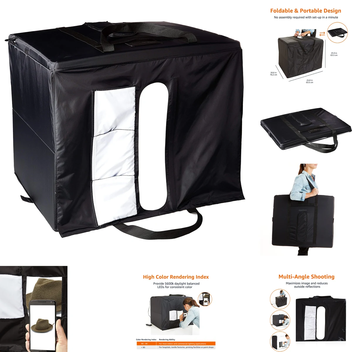 Portable Foldable Photo Studio Box with LED Light 1
