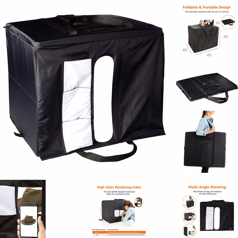 Portable Foldable Photo Studio Box with LED Light