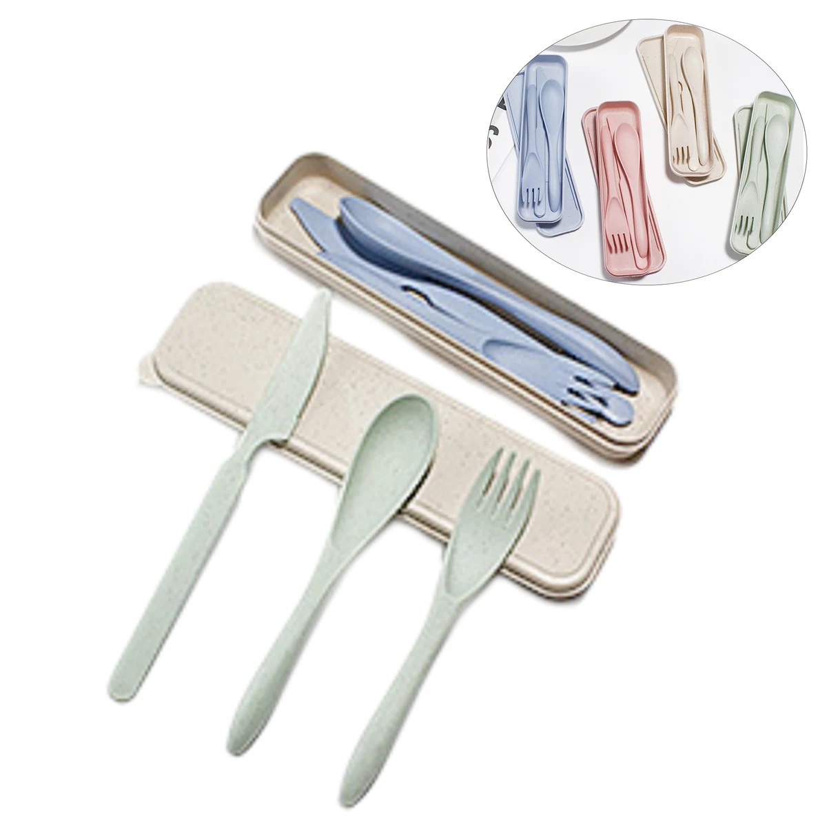 Eco Friendly Wheat Straw Flatware Set 1