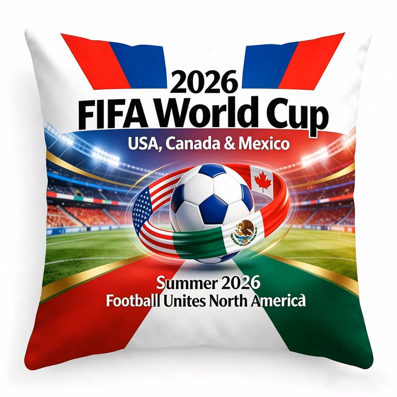 Dye Sublimated Polyester Throw Pillow