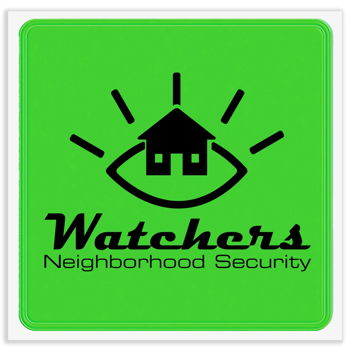 2" Square Reflective Sticker 1