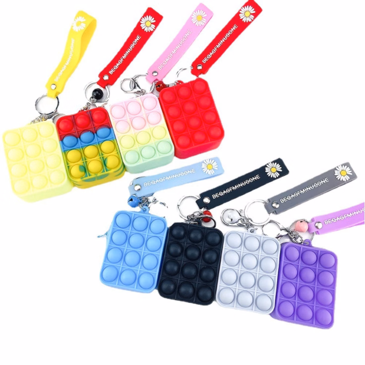 Simple Dimple Fidget Toys Silicone Stress Relief keychain