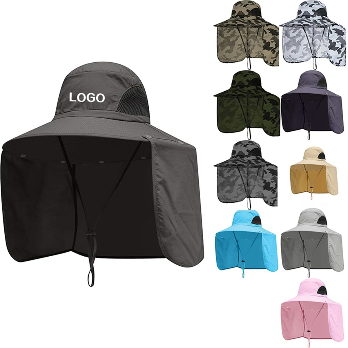 Sun Protection Fishing Cap with Neck Flap 1