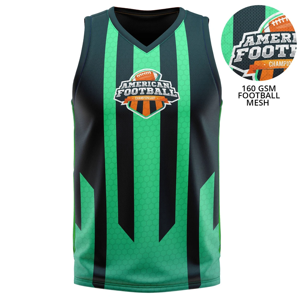 Unisex 160 GSM Football Mesh Custom Sublimated Performance Basketball V-Neck Tank 1