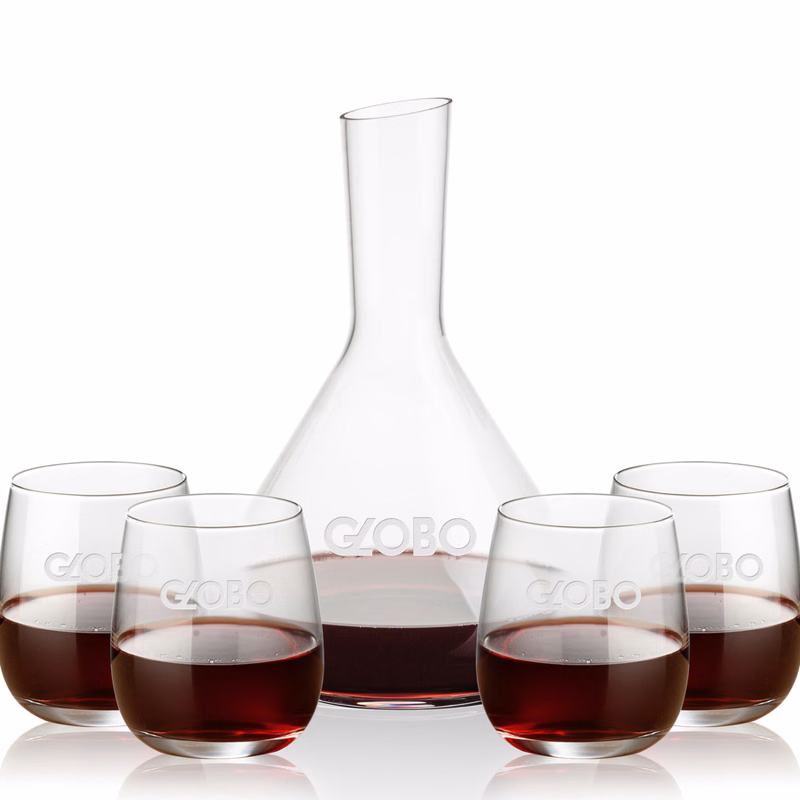 Terrassa Carafe & Crestview Stemless Wine