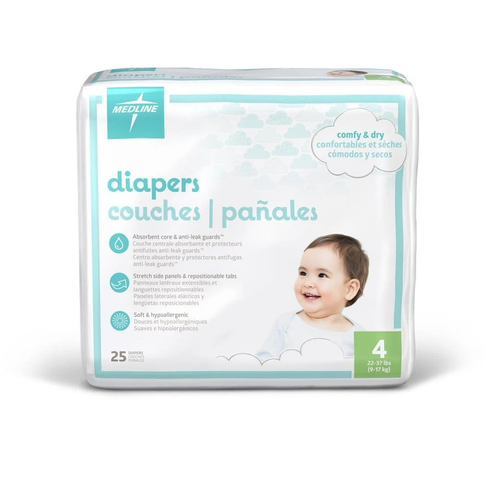 Disposable Baby Diapers - Size 4 25 Count 1