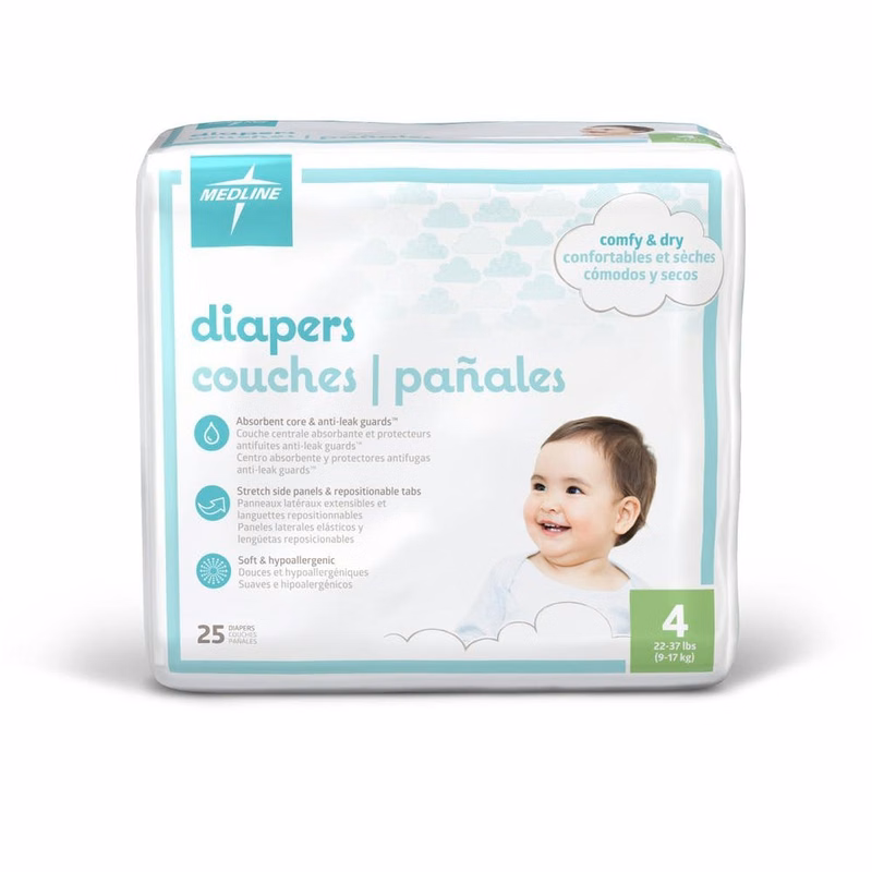 Disposable Baby Diapers - Size 4 25 Count