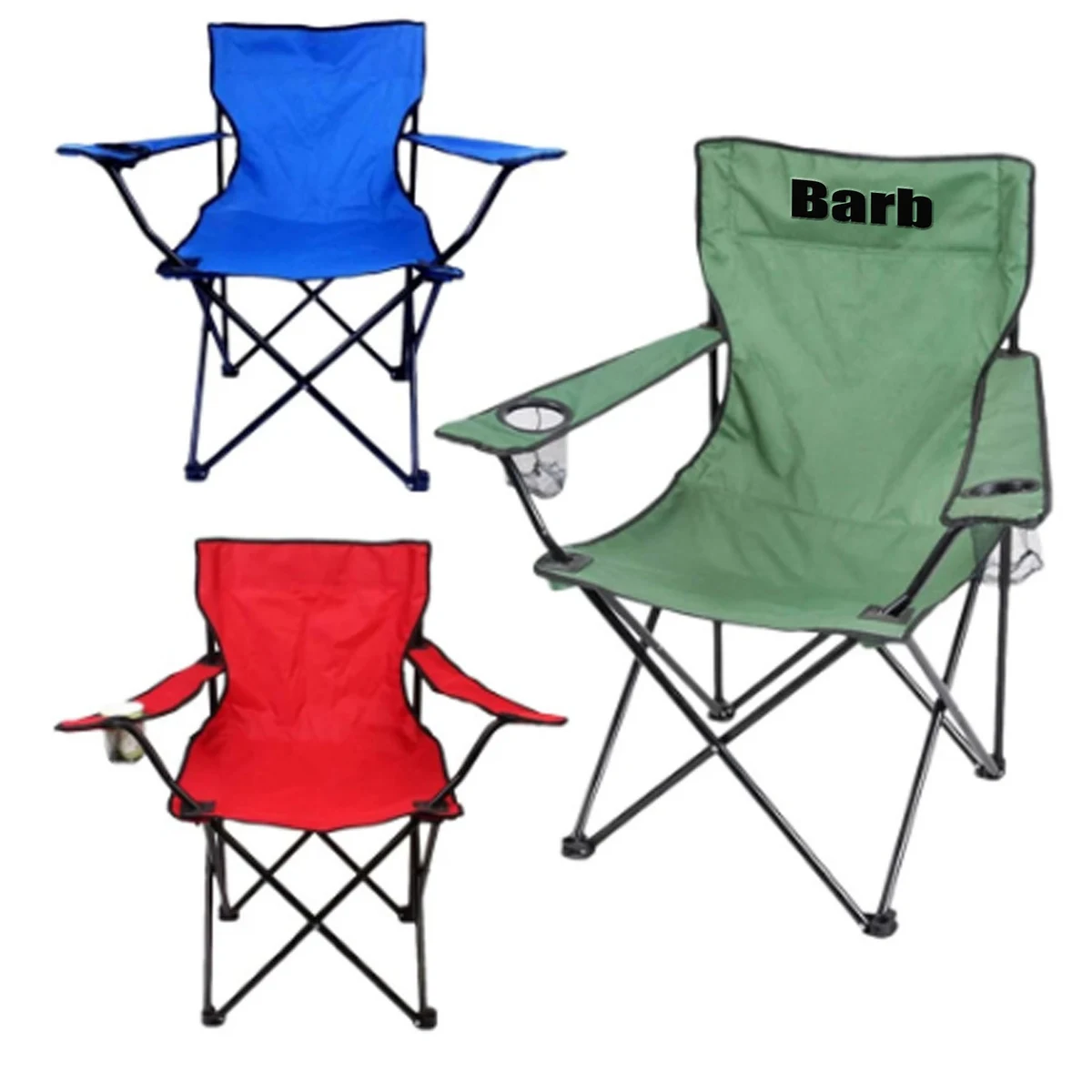 Oxford Cloth Plus Steel Folding Chair With Carrying Bag 1