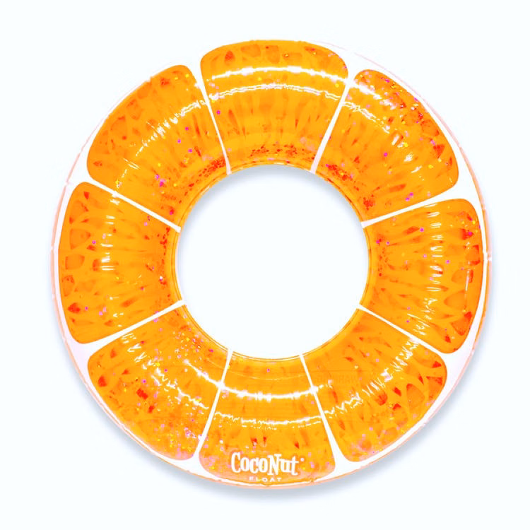 Tangerine Glitter Pool Floats