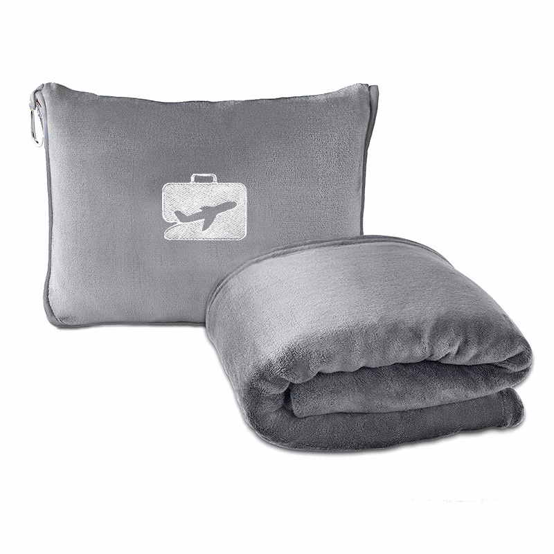 Plush Travel Blanket & Pillow Set