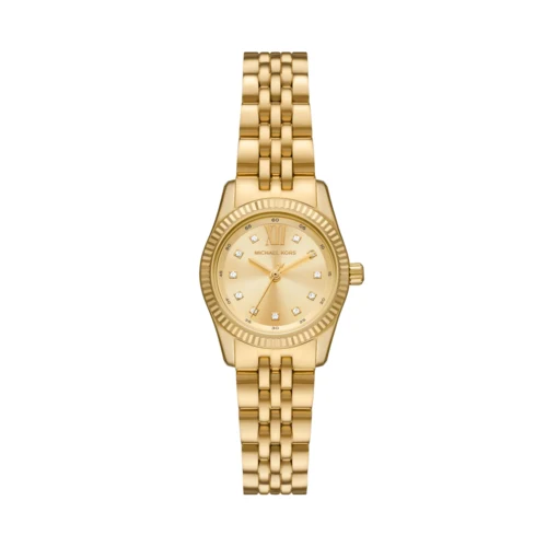 Michael Kors Women's Petite Lexington Pave Gold-Tone Watch 1