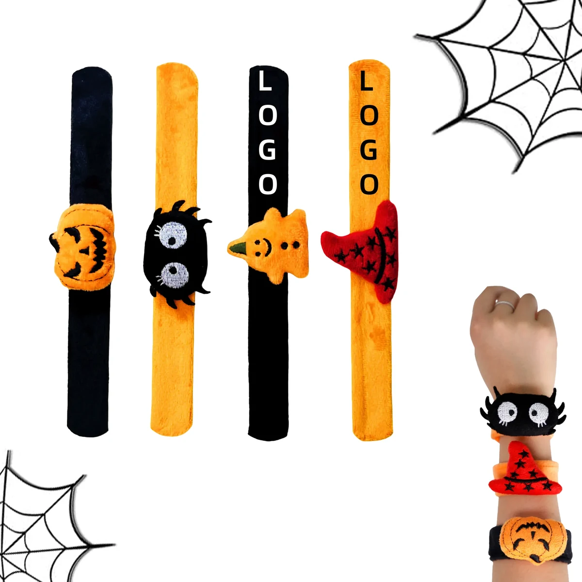 MOQ Halloween Slap Bracelets Band Wrist Toy 1