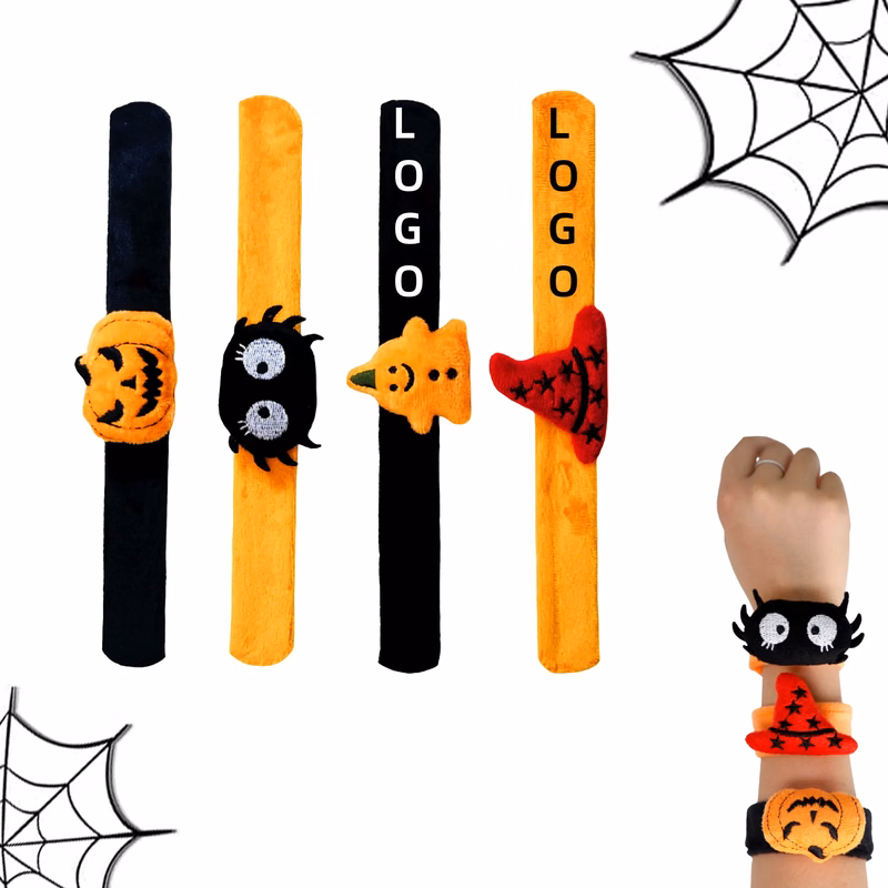 MOQ Halloween Slap Bracelets Band Wrist Toy