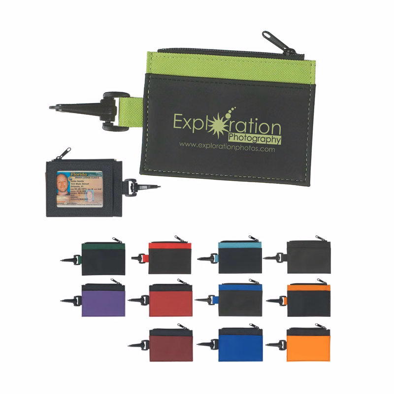 Card Holder with Plastic Carabiner