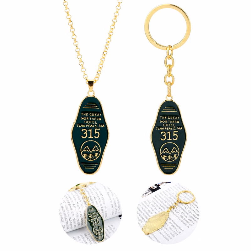 Logo Pendant Necklace Long Chain