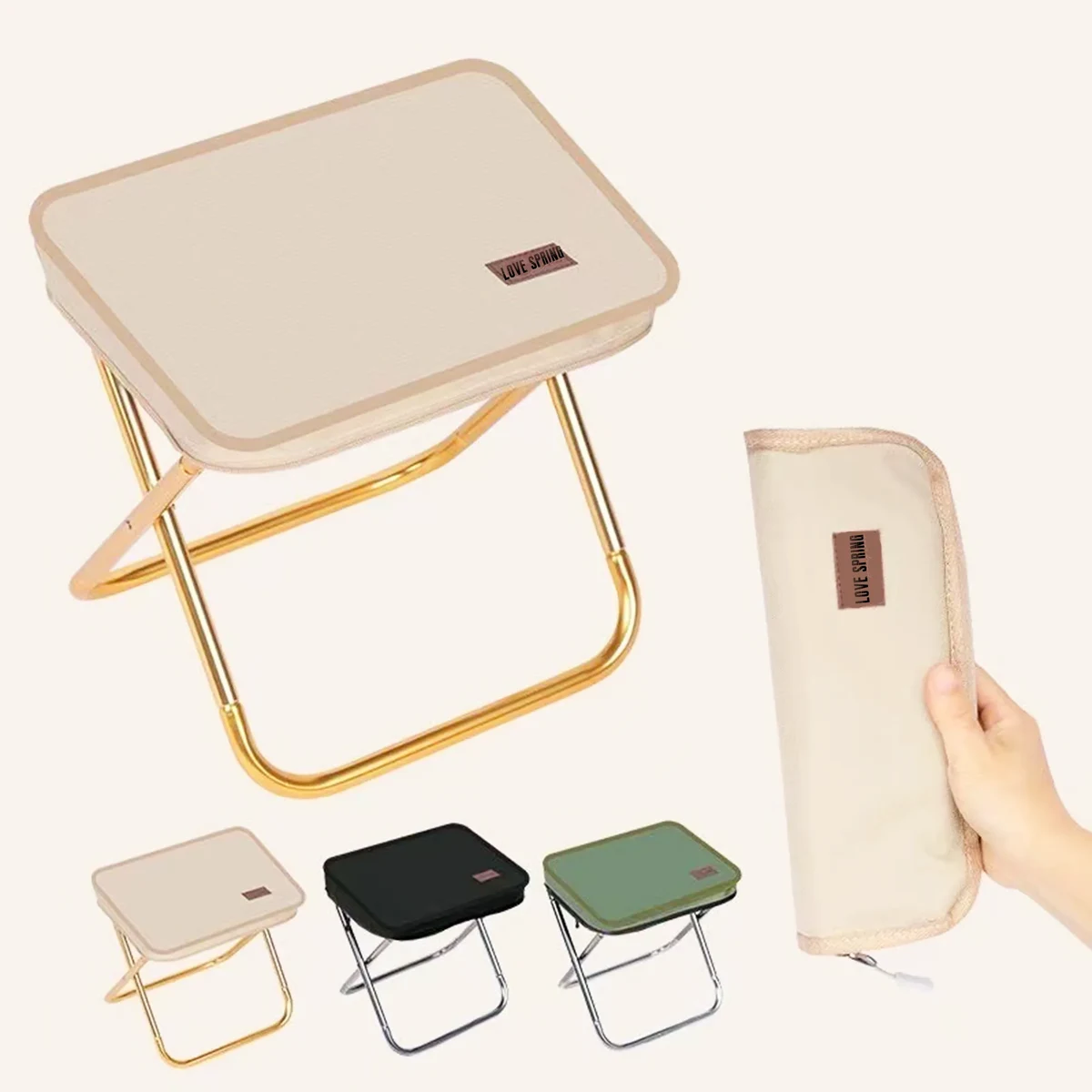 Foldable Camping Stool, Small Portable Chair 1