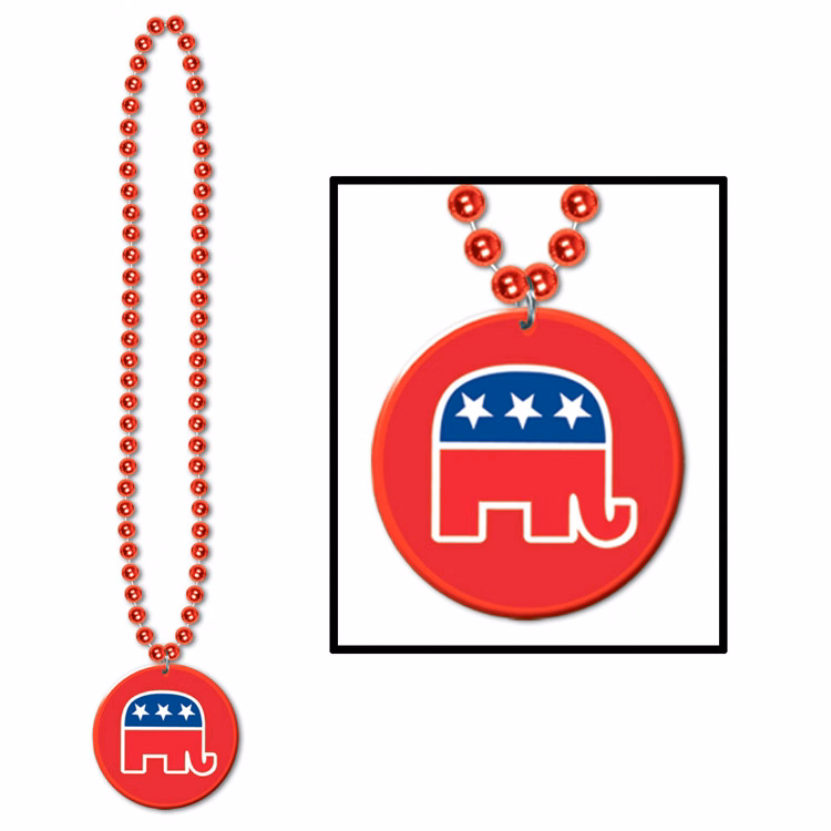 Beads With Republican Medallion
